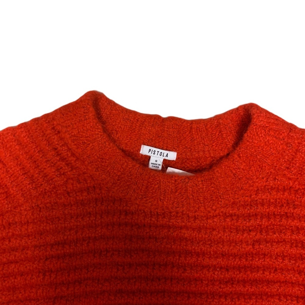 pistola Red Chunky Ribbed Crewneck Sweater - Picture 2 of 4